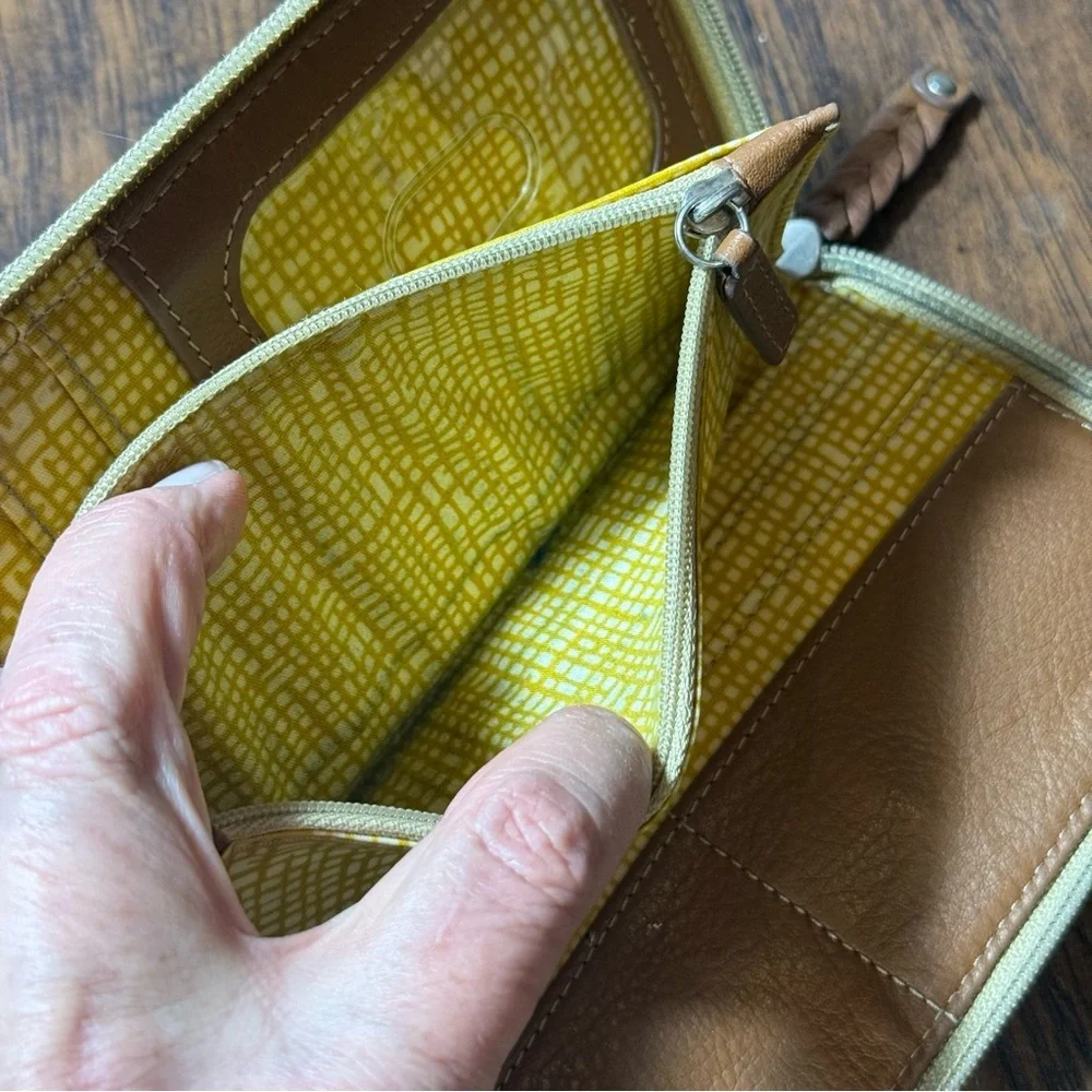 Fossil Floral Zip-Around Wallet | Canvas & Leather‎ | Vintage Style